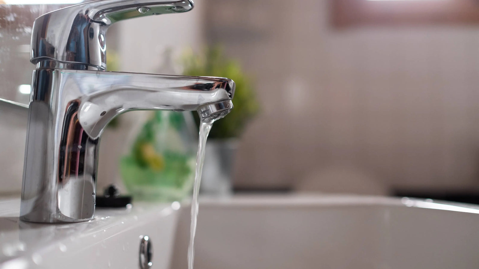 water faucet with low water pressure going into sink