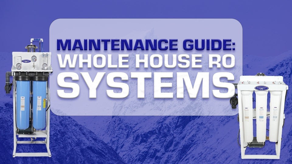Whole house reverse osmosis system installed in basement equipment room
