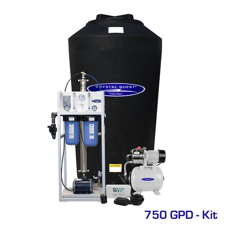 750 GPD / Add Storage Tank Kit (165 Gal) Commercial Mid-Flow Reverse Osmosis System (500-7000 GPD) - Commercial - Crystal Quest