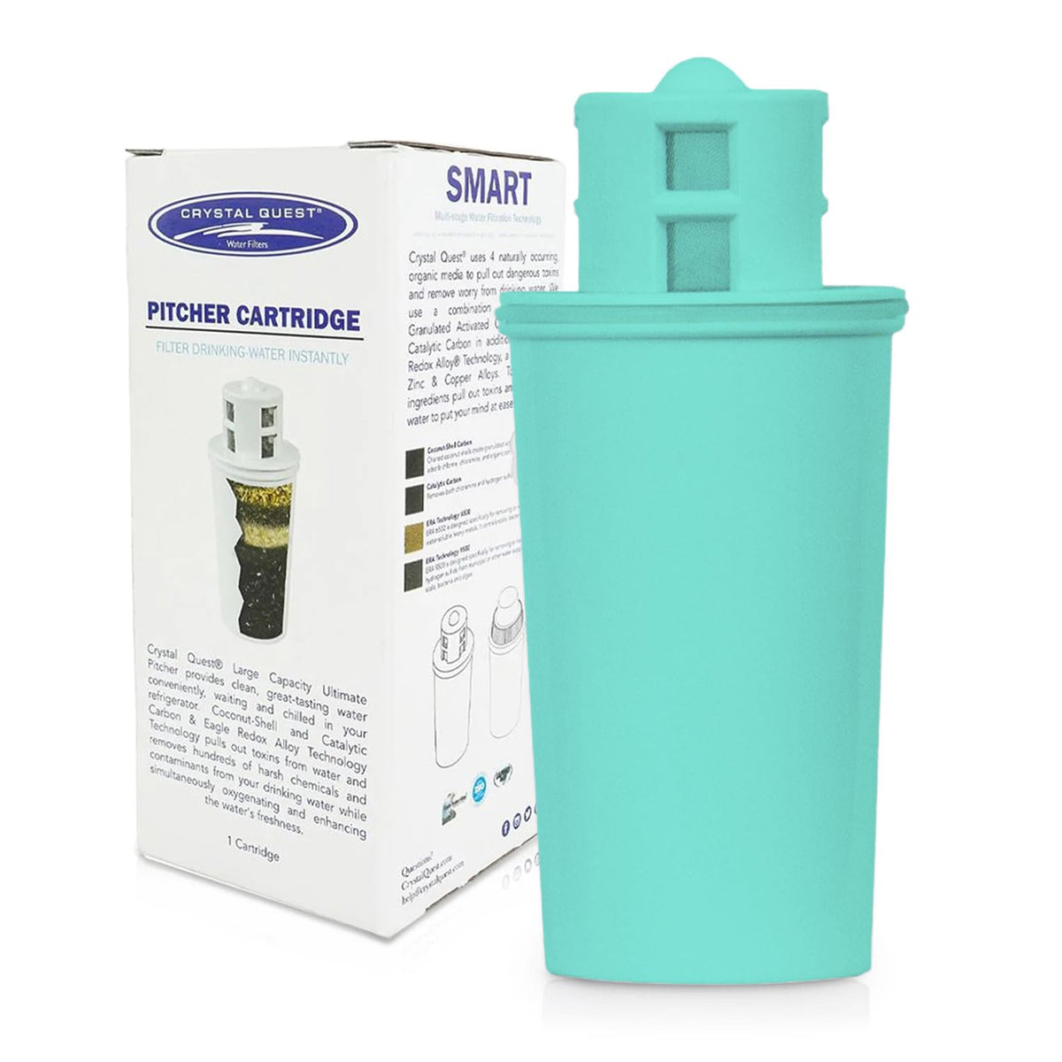 Alkalizing Water Pitcher Cartridge - Water Filter Cartridges - Crystal Quest
