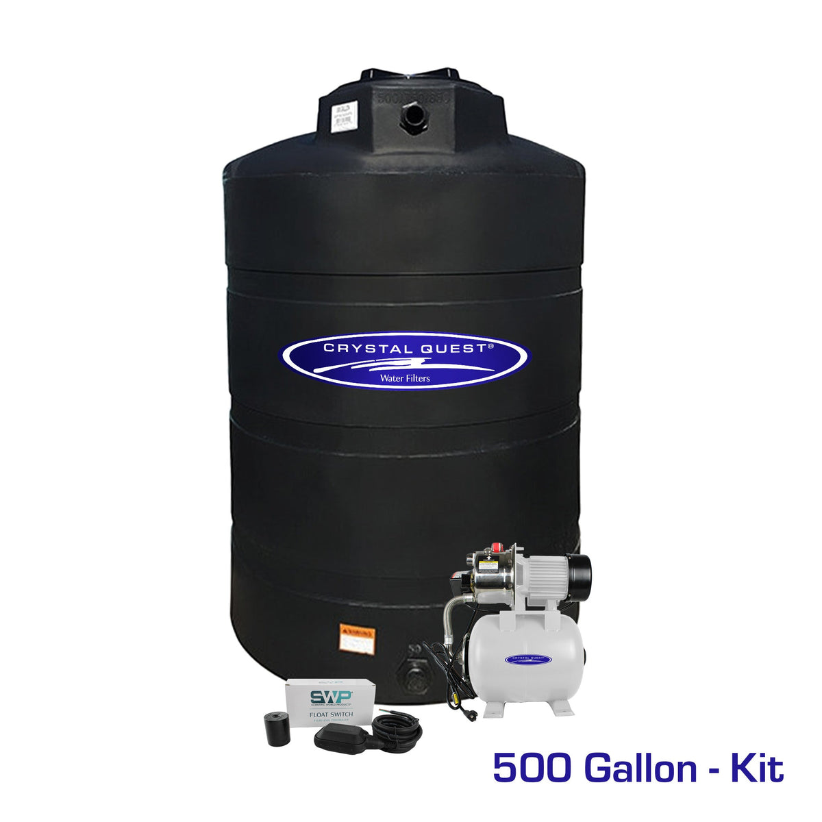 Atmospheric Storage Tank Kit with Pump - 500 Gallon - Parts - Crystal Quest