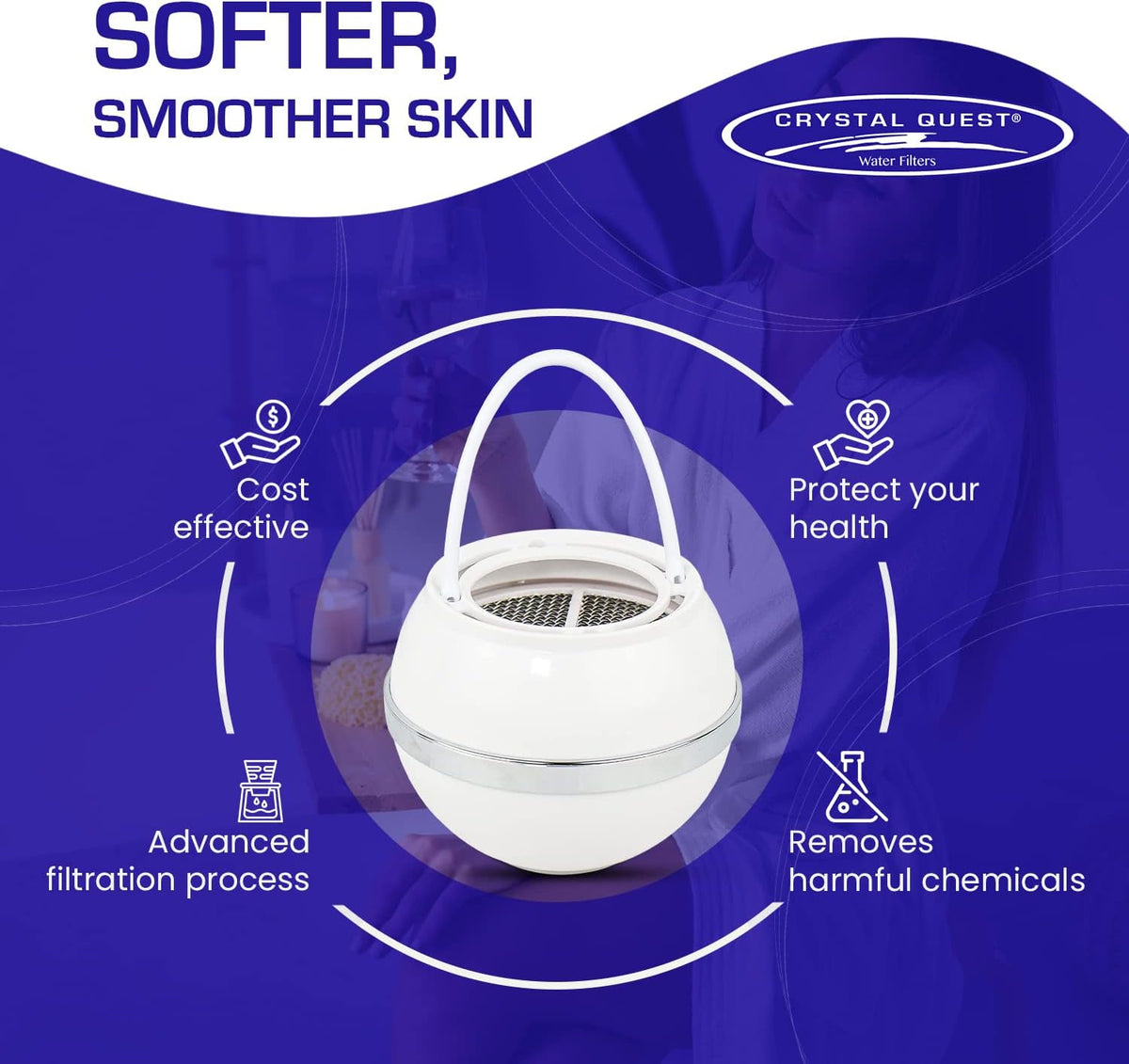 Bath Ball Filter - Shower Bath Filters - Crystal Quest