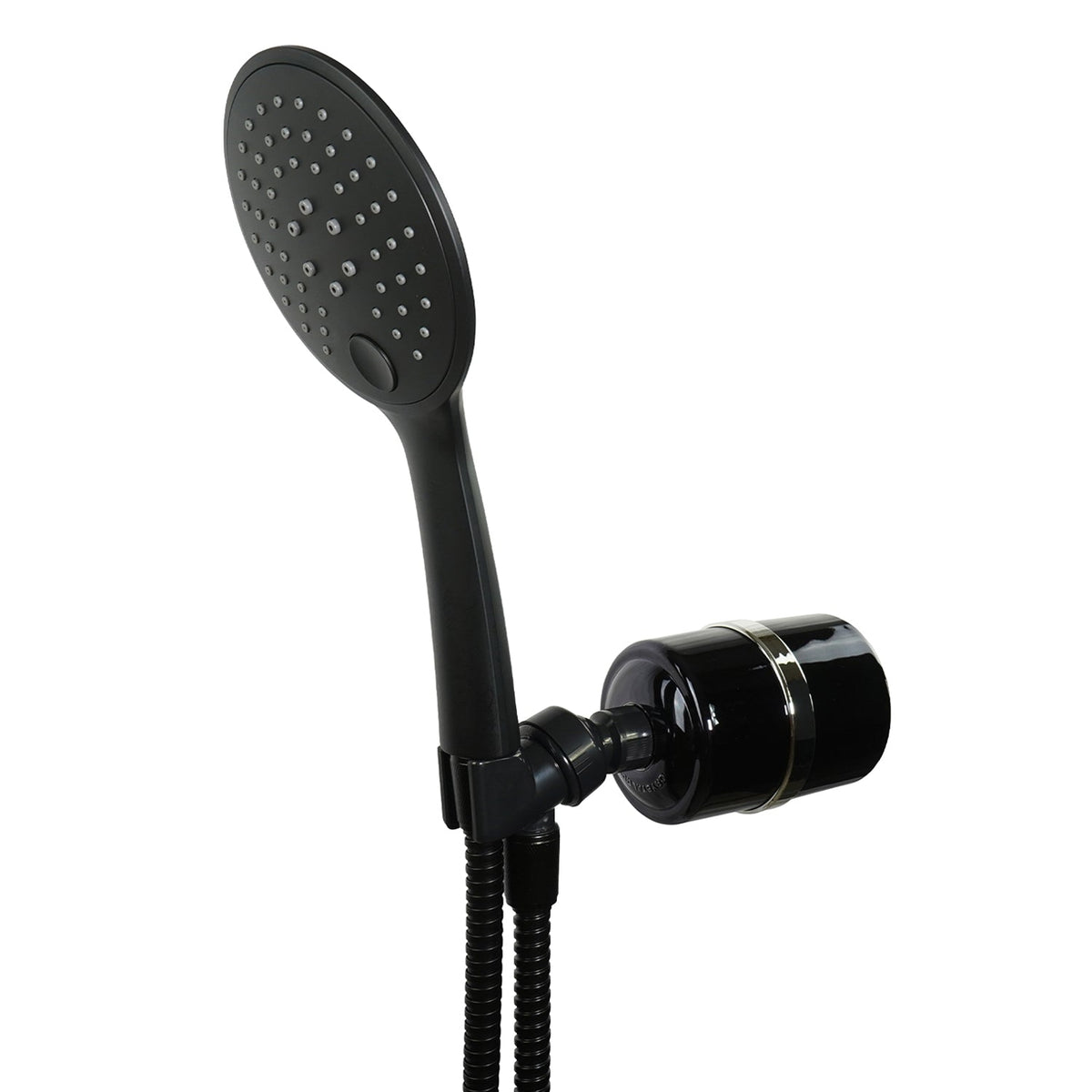Black Handheld Shower Filter - Shower Bath Filters - Crystal Quest