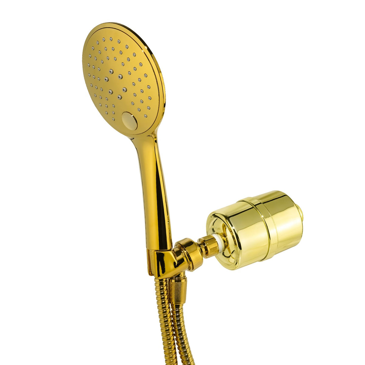 Gold Handheld Shower Filter - Shower Bath Filters - Crystal Quest