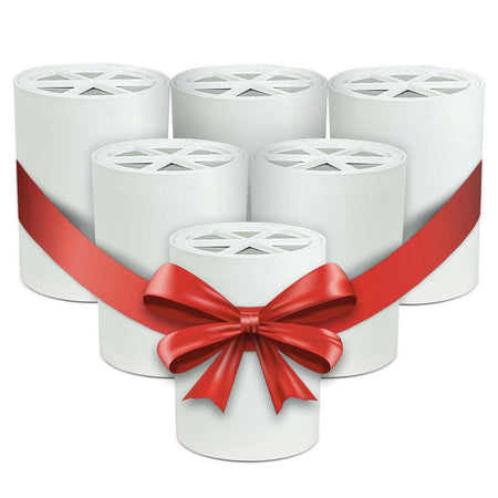Pack of 6 Shower Filter Replacement Cartridge - Water Filter Cartridges - Crystal Quest