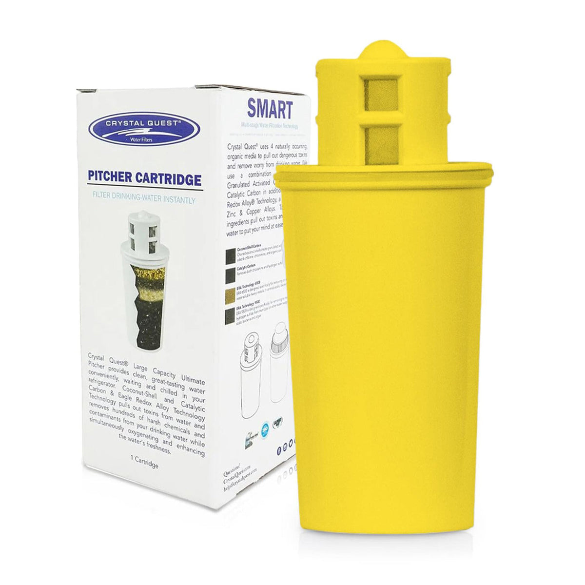 Single Demineralizer (DI) Water Pitcher Cartridge - Water Filter Cartridges - Crystal Quest