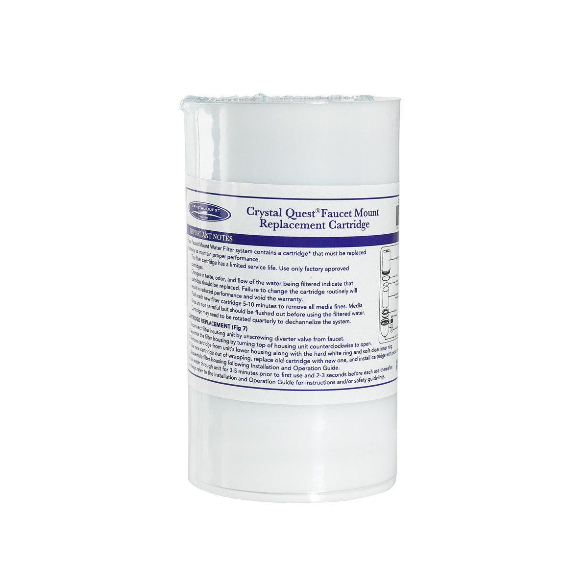 Single Faucet Mount Filter Cartridge - Water Filter Cartridges - Crystal Quest
