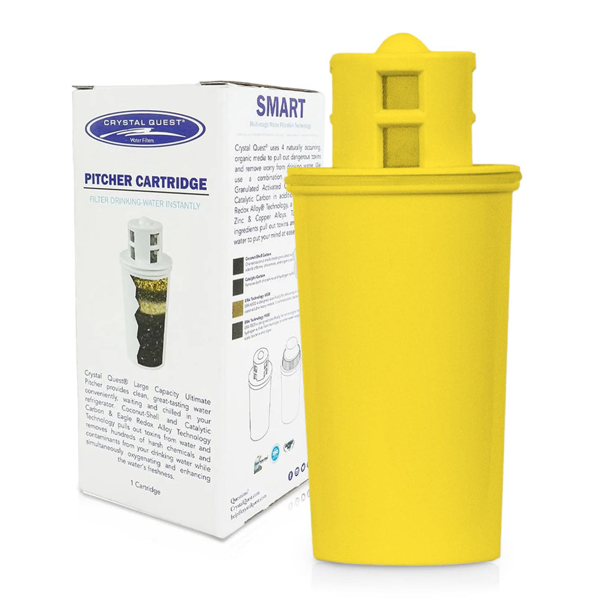 SMART/Fluoride Removal Water Pitcher Cartridge - Water Filter Cartridges - Crystal Quest