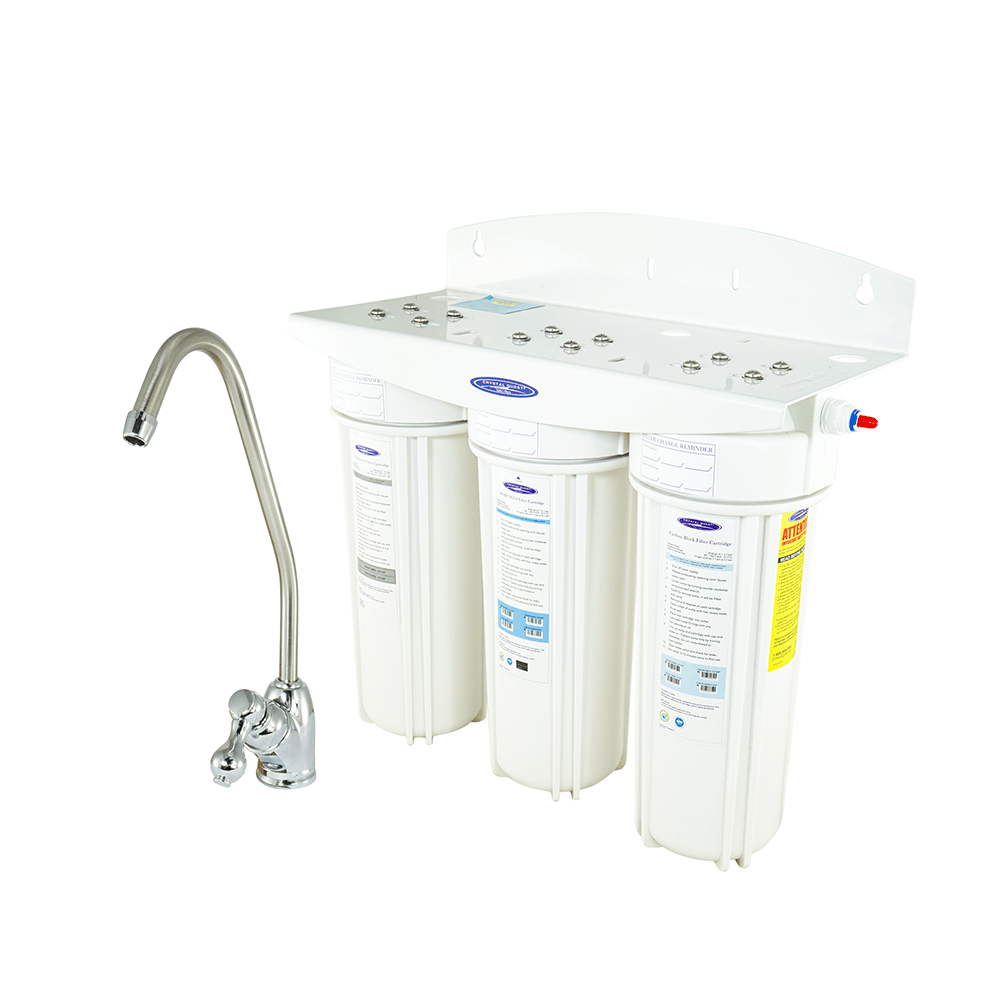 Triple Ceramic Under Sink Water Filter System - Under Sink Water Filters - Crystal Quest