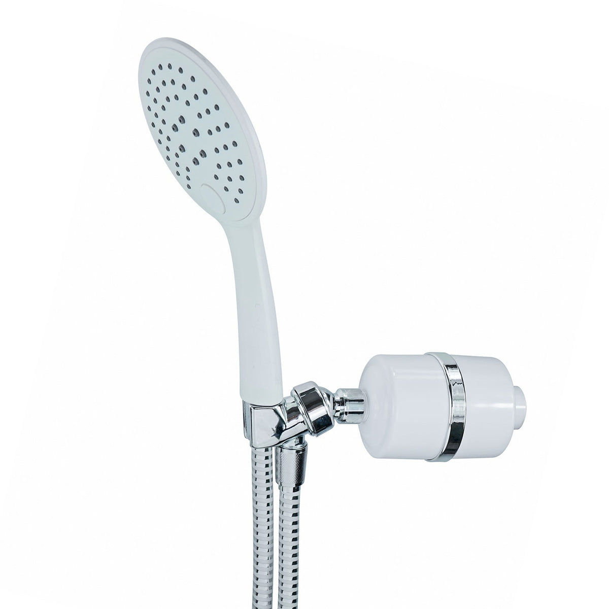 White Handheld Shower Filter - Shower Bath Filters - Crystal Quest