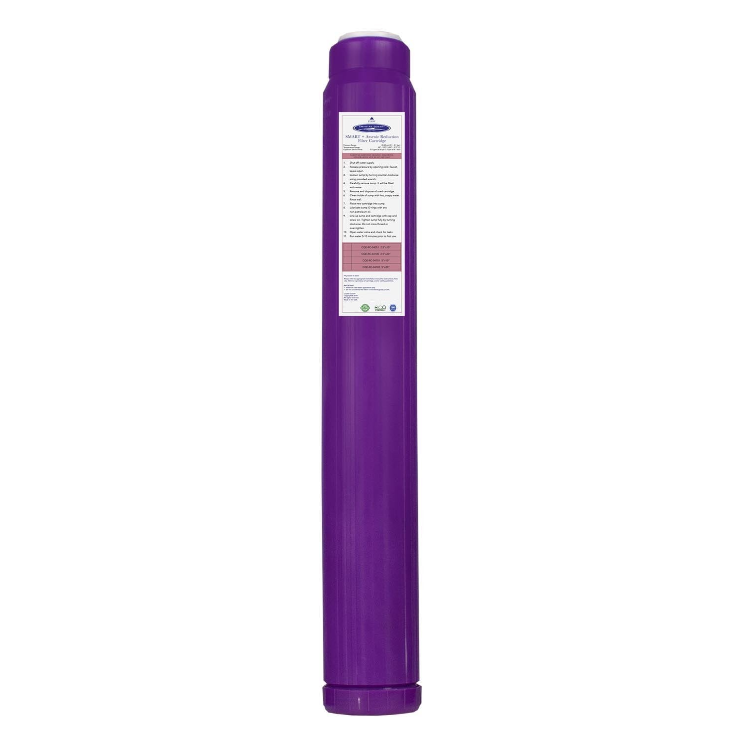 2-7/8” x 20” Arsenic Removal + SMART Filter Cartridge - Water Filter Cartridges - Crystal Quest
