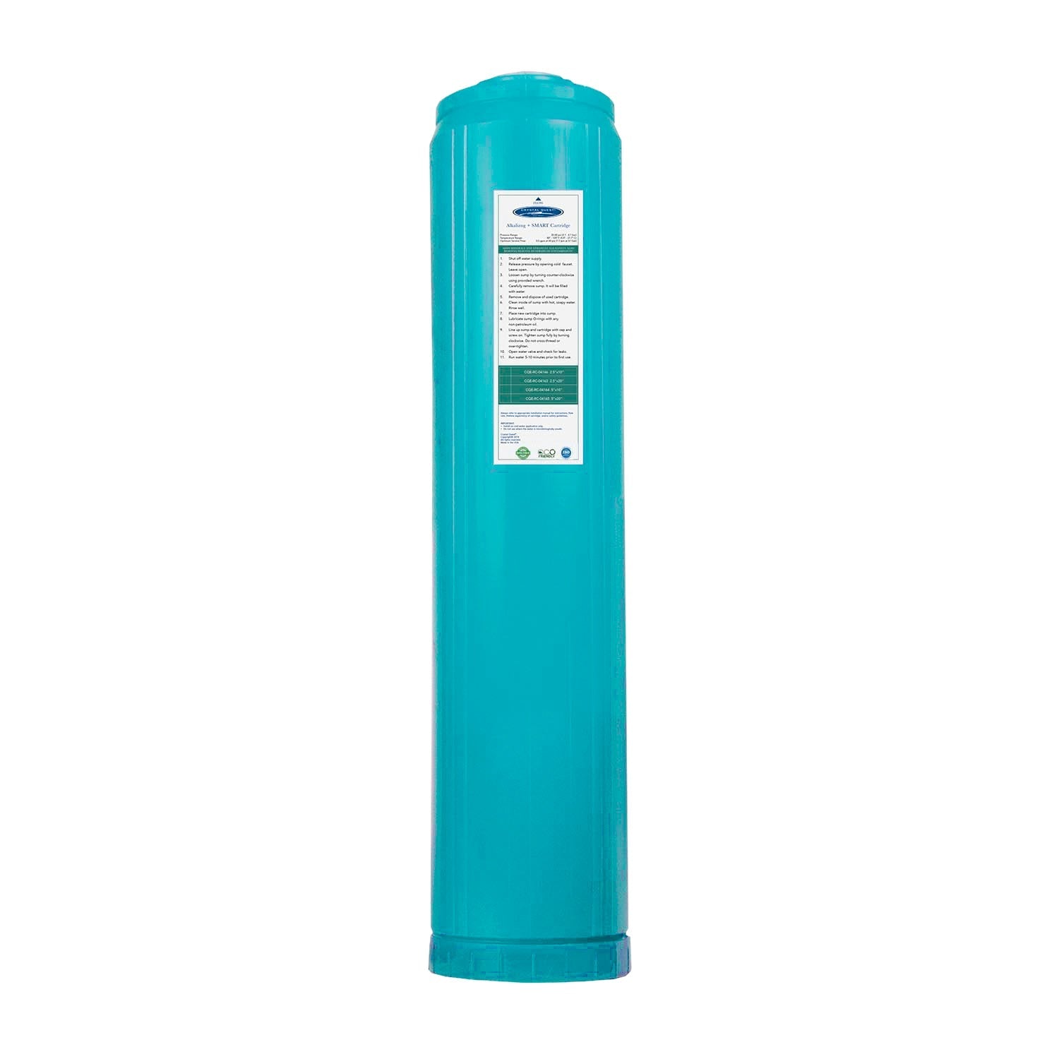 2-7/8" x 9-3/4" Alkalize/Ionizer, Mineralizer & Oxidation + SMART Filter Cartridge - Water Filter Cartridges - Crystal Quest