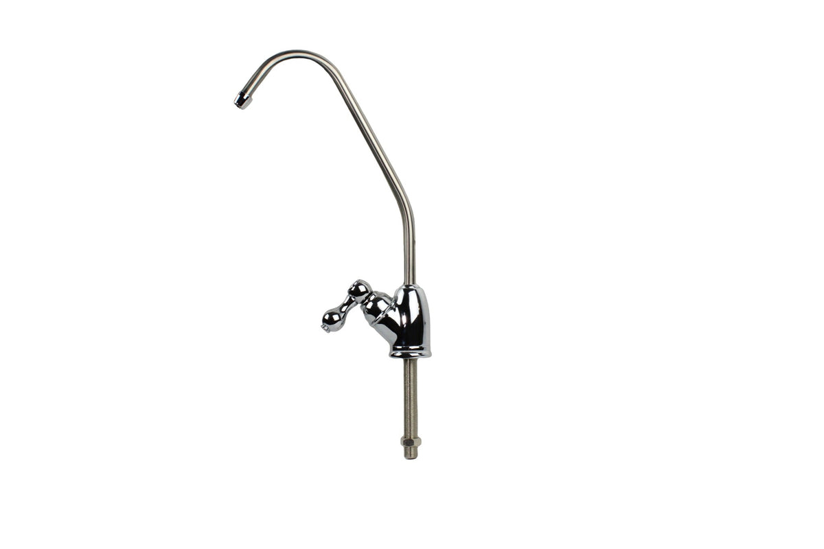 Chrome Faucet with 1/4" Tube (European Handle) - Parts - Crystal Quest