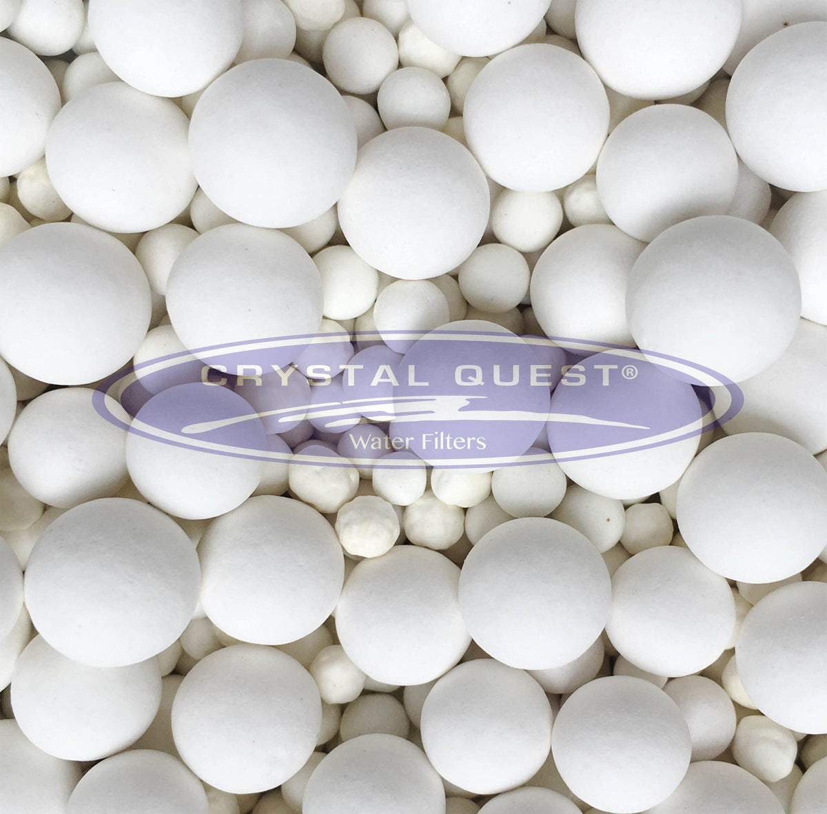 White Ceramic Balls (per pound) - Water Filtration Media - Crystal Quest Water Filters